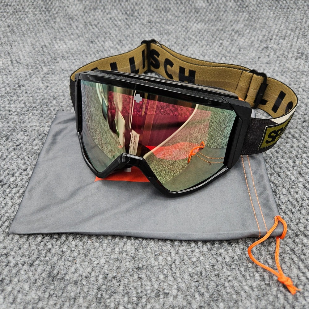 Spy Optic Raider Snowboard Ski Goggles Black Mirrored Lens Palm Tree Adjustable